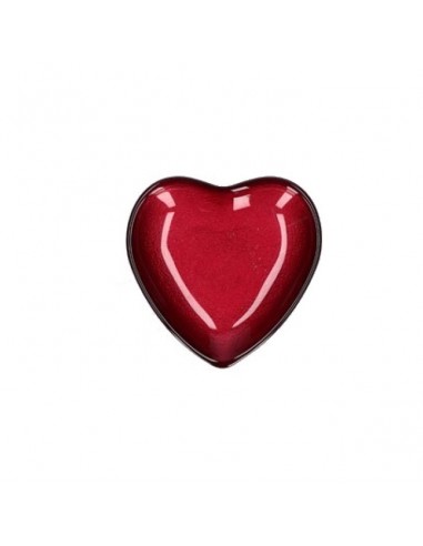 RITUALI DOMESTICI Piatto cuore in vetro colore rosso cm 16 NEIMIEIPENSIERI
