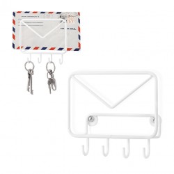 Portaposta e portachiavi metallo colore bianco - MAIL by Balvi 2