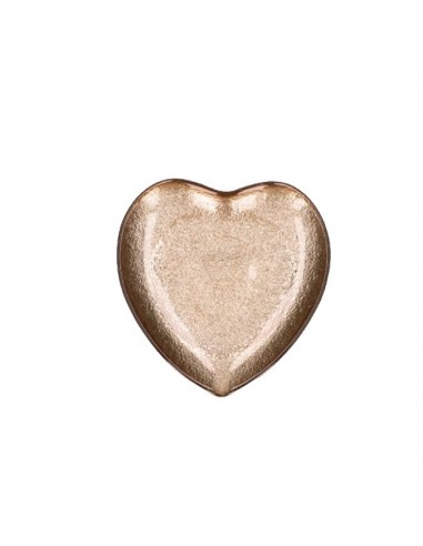 RITUALI DOMESTICI Piatto cuore vetro colore oro cm 21 NEIMIEIPENSIERI