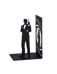 BALVI fermalibri in metallo verniciato nero h 17 cm JAMES BOND