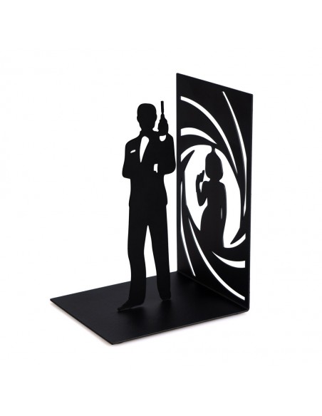 BALVI fermalibri in metallo verniciato nero h 17 cm JAMES BOND