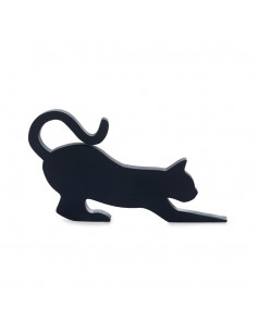 BALVI fermaporta in silicone colore nero h 7,5 cm FELINE 2