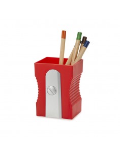 BALVI portapenne a forma di temperamatite rosso h 11,5 cm SHARPENER