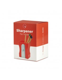 BALVI portapenne a forma di temperamatite rosso h 11,5 cm SHARPENER 2