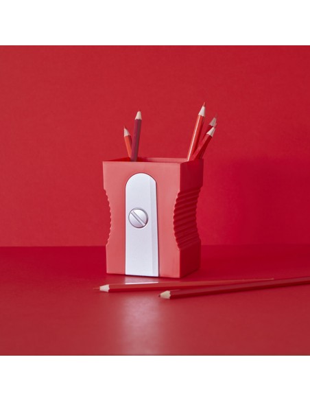 BALVI portapenne a forma di temperamatite rosso h 11,5 cm SHARPENER