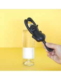 BALVI Apribottiglie a forma di gatto nero ABS/metallo Curious Cat 2