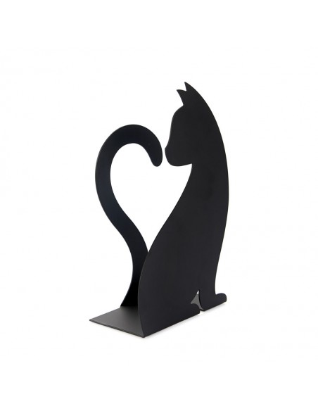 BALVI portatovaglioli gatto in metallo verniciato nero h 20 cm FELINE