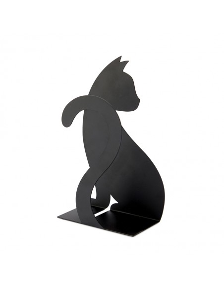 BALVI portatovaglioli gatto in metallo verniciato nero h 20 cm FELINE
