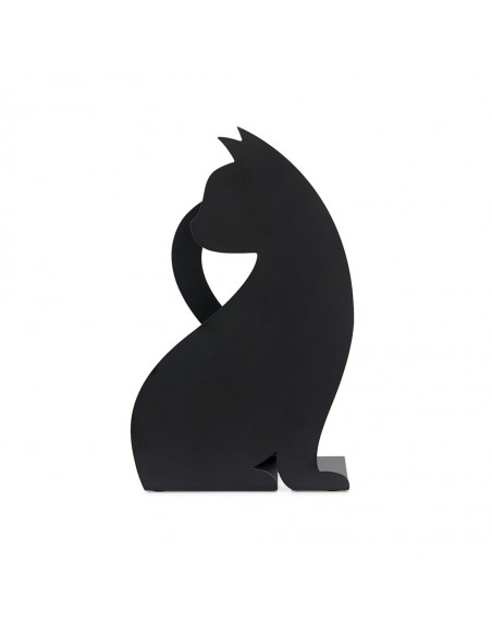 BALVI portatovaglioli gatto in metallo verniciato nero h 20 cm FELINE