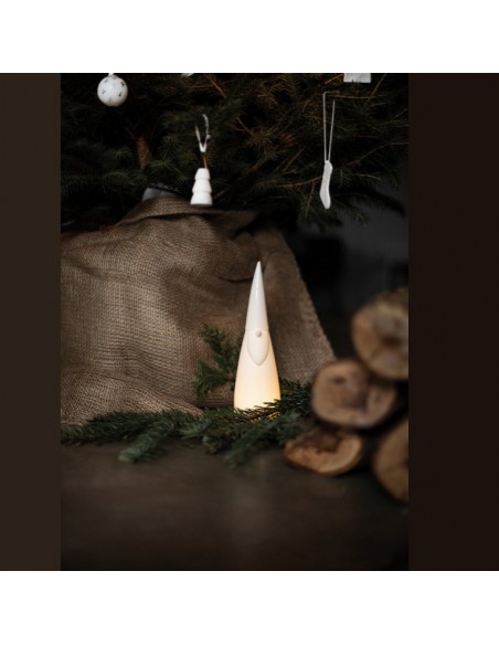 RADER babbo natale in ceramica con luce led h 22 cm
