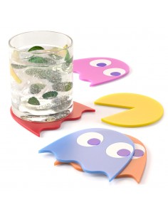 BALVI 5 sottobicchieri magnetici in pvc PAC MAN 2