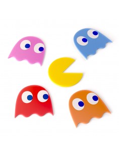 BALVI 5 sottobicchieri magnetici in pvc PAC MAN