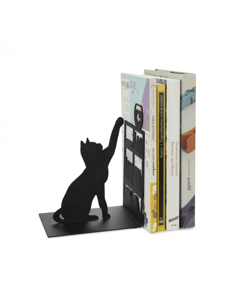 BALVI fermalibri gatto in metallo verniciato h 17 cm FISHING CAT