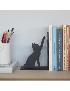 BALVI fermalibri gatto in metallo verniciato h 17 cm FISHING CAT 2