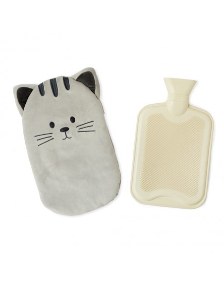 BALVI borsa acqua calda con copertura gatto in poliestere grigio KITTY