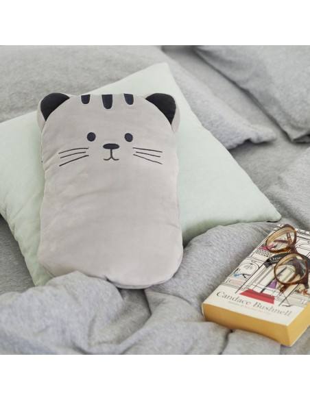 BALVI borsa acqua calda con copertura gatto in poliestere grigio KITTY