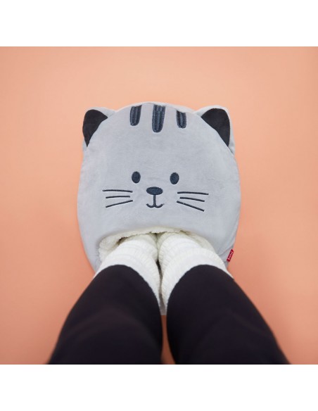 BALVI Scaldapiedi a forma di gatto grigio poliestere KITTY