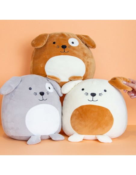 BALVI Cuscino a forma di cane colore bianco poliestere h 29 cm Woof!