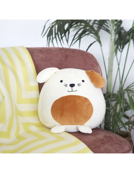 BALVI Cuscino a forma di cane colore bianco poliestere h 29 cm Woof!
