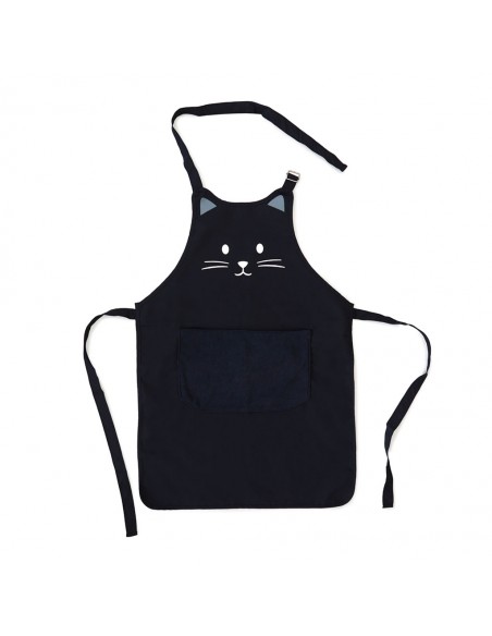 BALVI Grembiule da cucina nero 80 cm poliestere Kitty