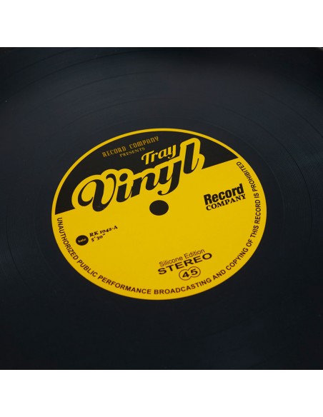 BALVI Vassoio a forma di disco in vinile nero diam 34,5 cm Vinyl