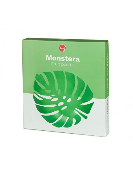 BALVI Cesto frutta foglia verde metallo 30 cm Monstera