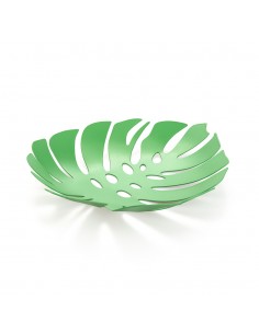 BALVI Cesto frutta foglia verde metallo 30 cm Monstera