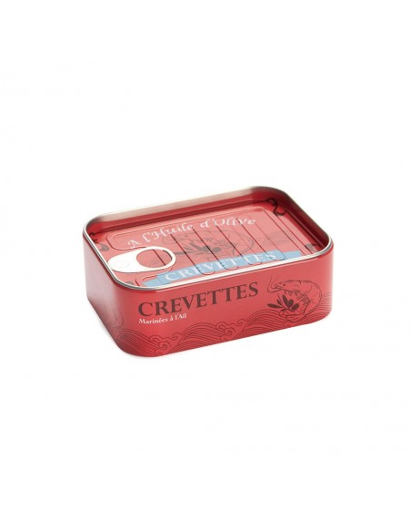 BALVI set 6 forchettine da aperitivo acciaio in  scatola metallo Crevettes