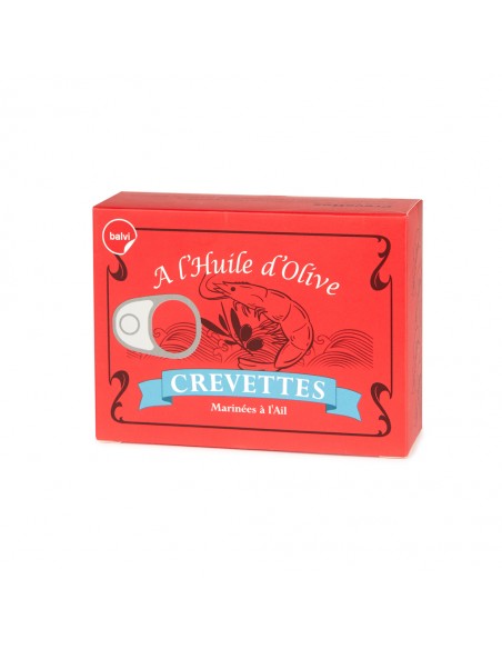 BALVI set 6 forchettine da aperitivo acciaio in  scatola metallo Crevettes