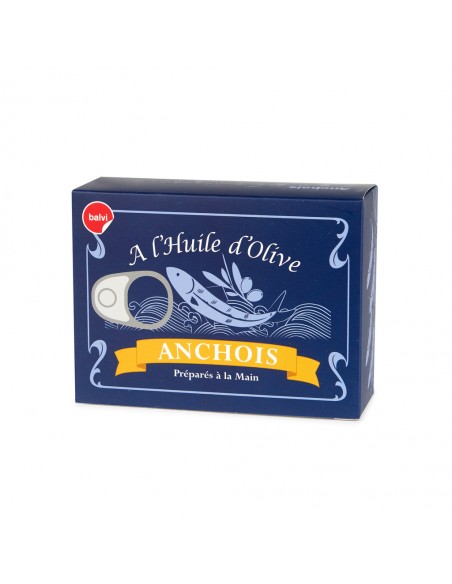 BALVI Set di forchettine per aperitivo in scatola metallo Anchois