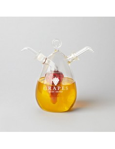 BALVI Oliera doppia in vetro con ampolla aceto  (450+50) Grapes 2