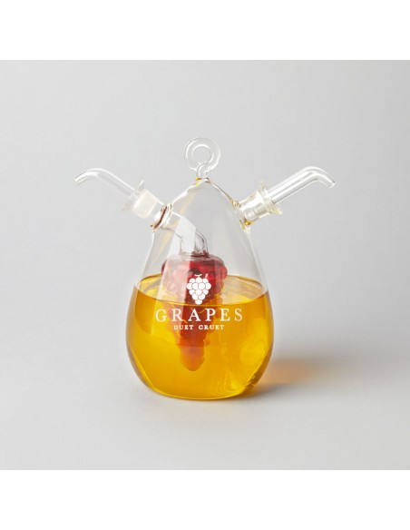 BALVI Oliera doppia in vetro con ampolla aceto  (450+50) Grapes
