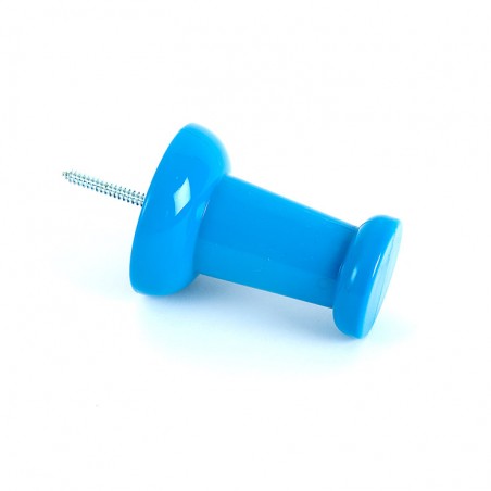Gancio Appendiabiti da parete PIN IT azzurro di Balvi