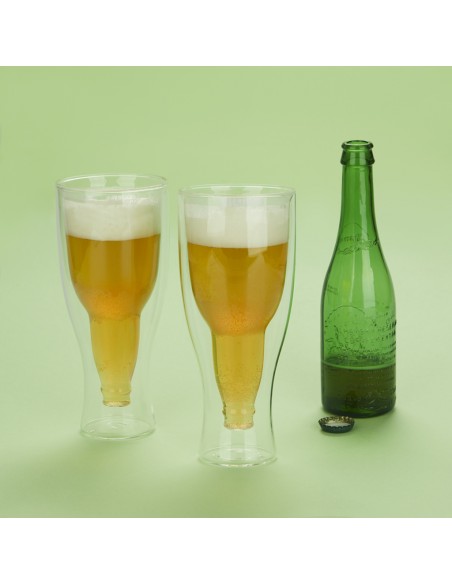 BALVI Set 2 bicchieri da birra doppio vetro 400 ml GRAVITY
