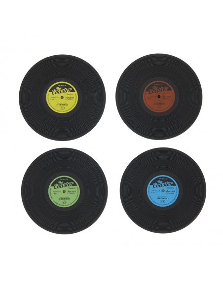 BALVI set 4 sottobicchieri in silicone a forma di disco THE COASTER