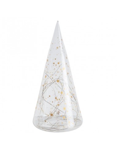 Abete in vetro illuminato con timer 6/18 ore 30 cm h RADER