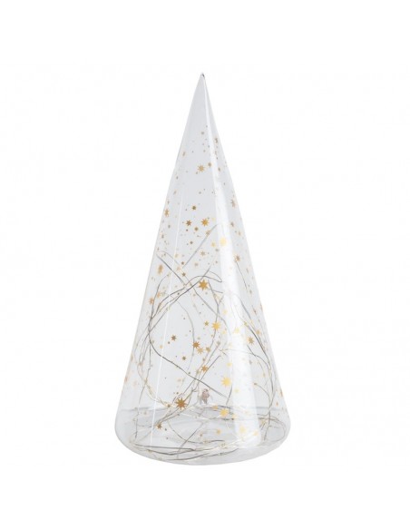 Abete in vetro illuminato con timer 6/18 ore 30 cm h RADER