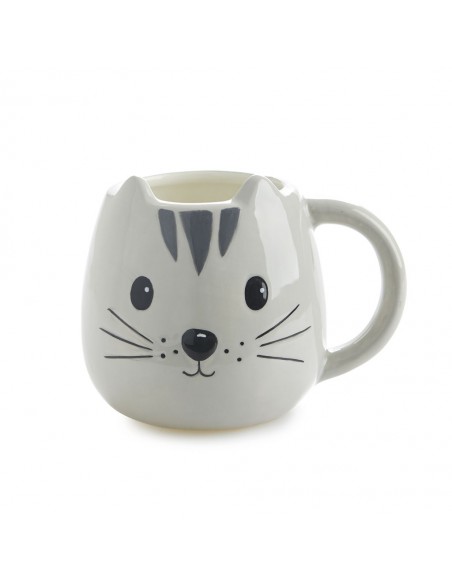 BALVI mug tazza in ceramica gatto grigio 400 ml KITTY