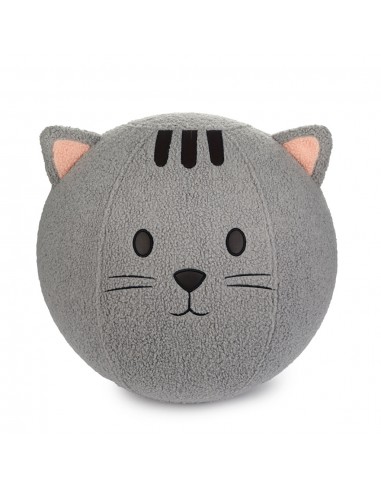 BALVI puff sgabello in poliestere a forma di gatto h 45 cm KITTY GRIGIO