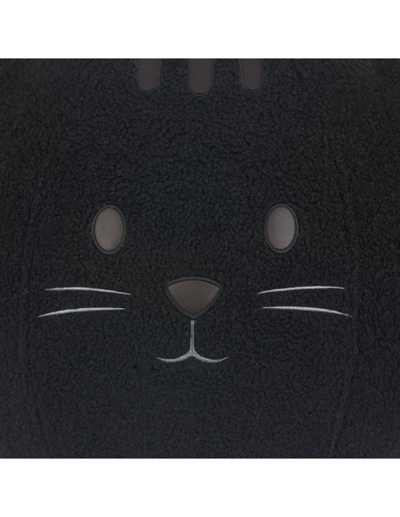 BALVI puff sgabello in poliestere a forma di gatto h 45 cm KITTY NERO