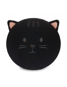BALVI puff sgabello in poliestere a forma di gatto h 45 cm KITTY NERO