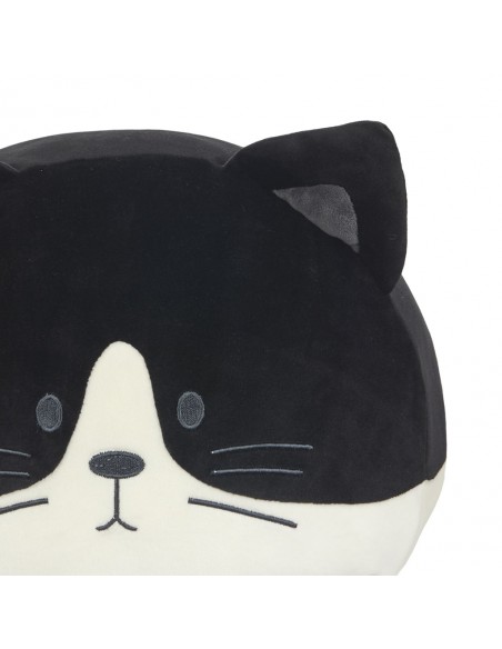 BALVI Cuscino a forma di gatto bianco/nero poliestere cm 30 Kitty Frac