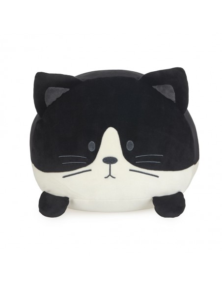 BALVI Cuscino a forma di gatto bianco/nero poliestere cm 30 Kitty Frac