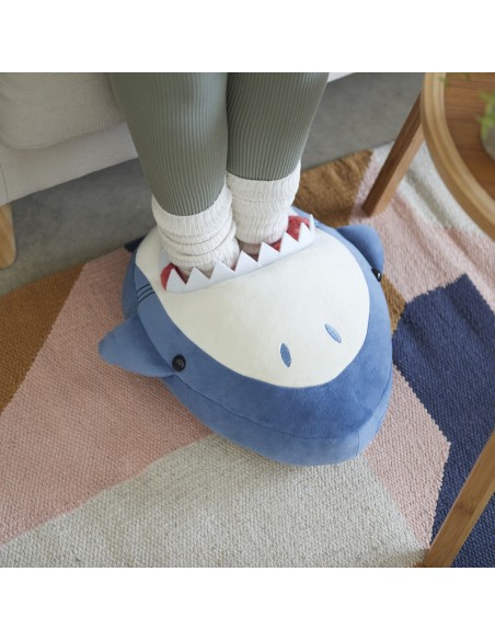 BALVI Scaldapiedi a forma di squalo azzurro/bianco poliestere cm 37 Sharky