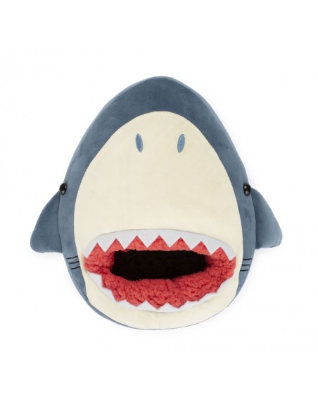BALVI Scaldapiedi a forma di squalo azzurro/bianco poliestere cm 37 Sharky
