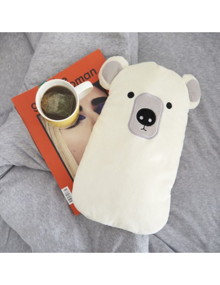 BALVI Borsa acqua calda orso bianco gomma/poliestere cm 35 Polar