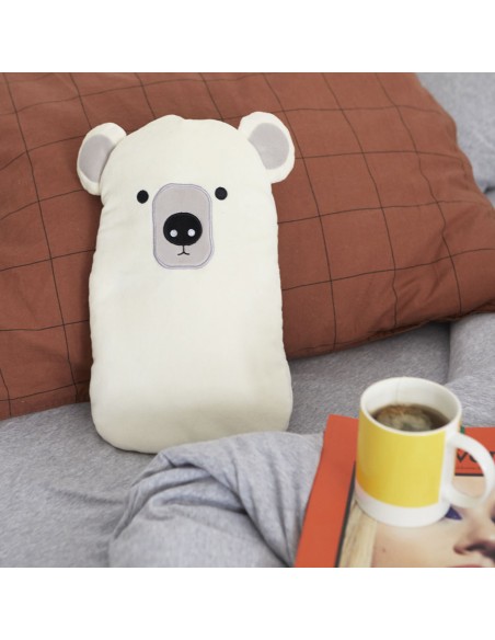 BALVI Borsa acqua calda orso bianco gomma/poliestere cm 35 Polar