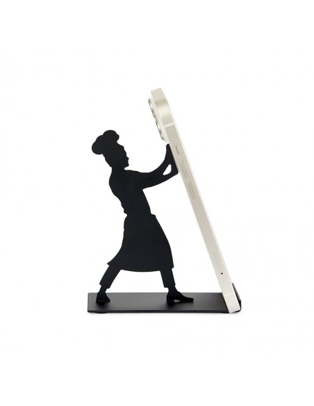 Balvi Supporto smartphone in metallo nero h 11 cm Wellington