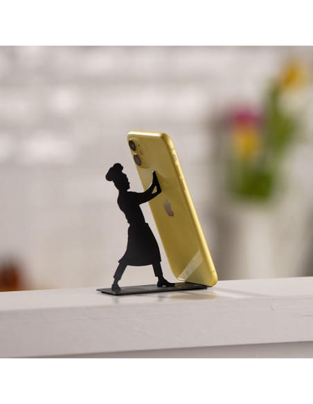 Balvi Supporto smartphone in metallo nero h 11 cm Wellington