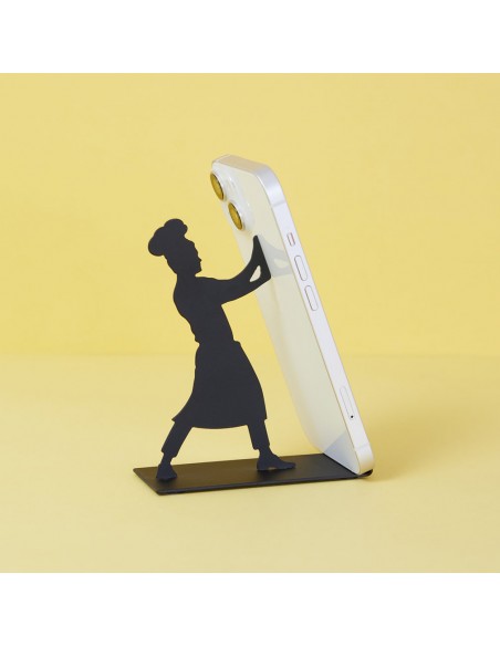 Balvi Supporto smartphone in metallo nero h 11 cm Wellington